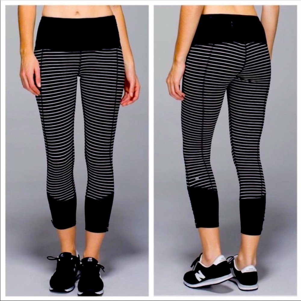 Lululemon Runday Crop Parallel Stripes
